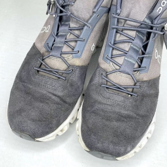 On Cloud Mens Cloud Hi Gray White Shoes High Top - Picture 3 of 10